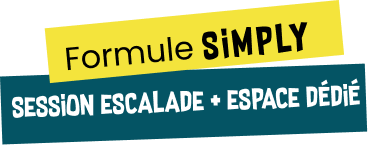 Formule SIMPLY Session escalade + espace dédié