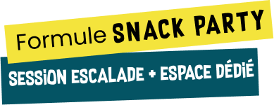 Formule SNACK'PARTY Session escalade + espace dédié